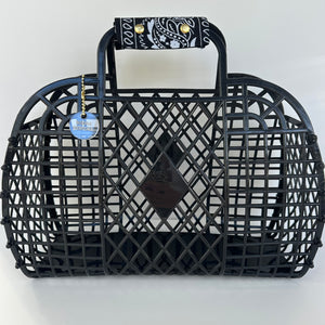 LARGE BLACK BANDANA JELLY BAG BY BOOM BESPOKE
