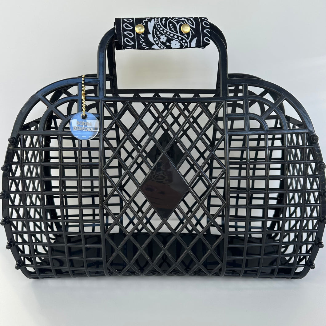 LARGE BLACK BANDANA JELLY BAG BY BOOM BESPOKE