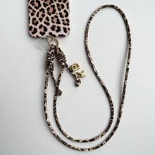Load image into Gallery viewer, THE LEOPARD BALLOON LETTER INITIAL LONG CROSSBODY PHONE STRAP
