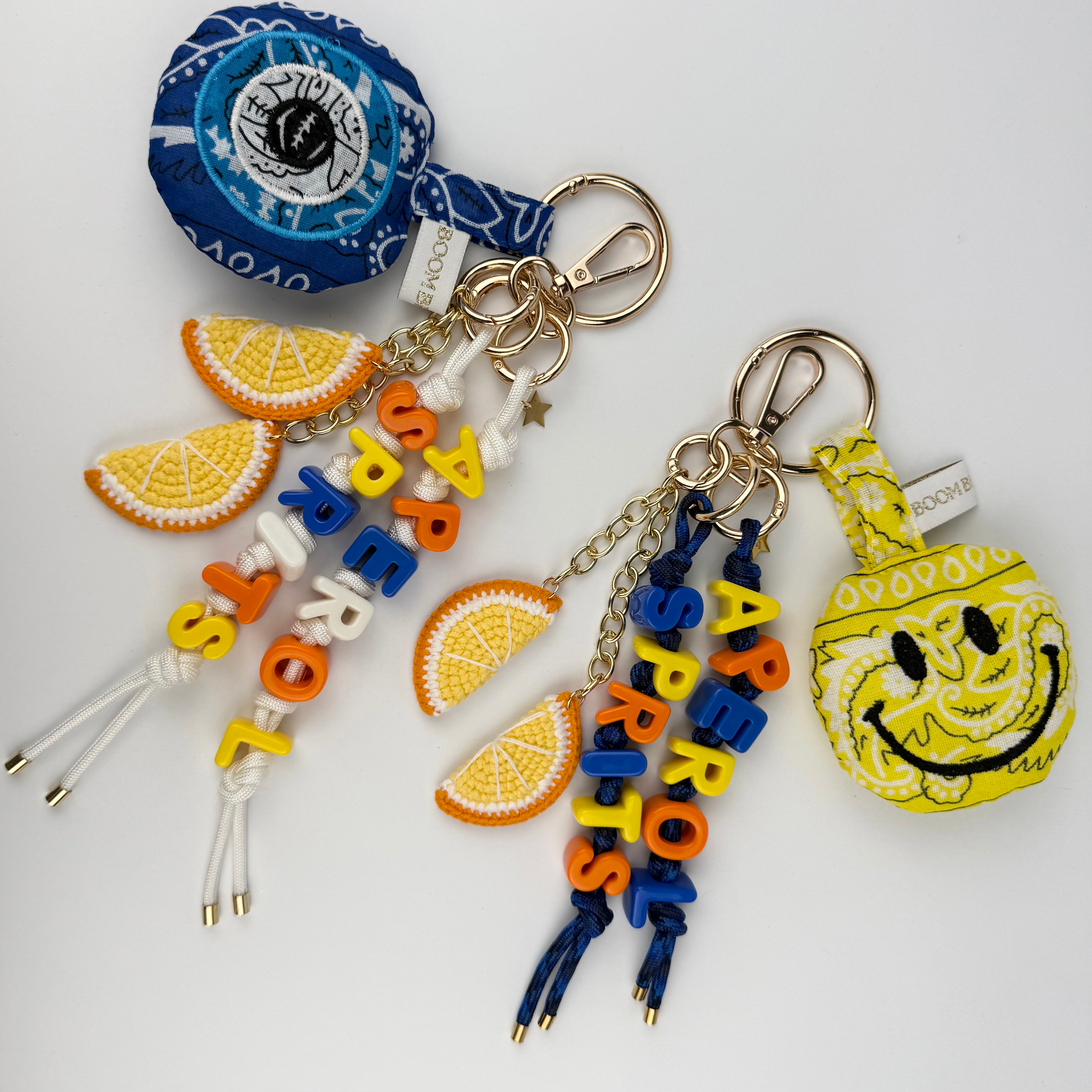 ‘APEROL SPRITZ’ CROCHET ORANGE BAG CHARM BY BOOM BESPOKE