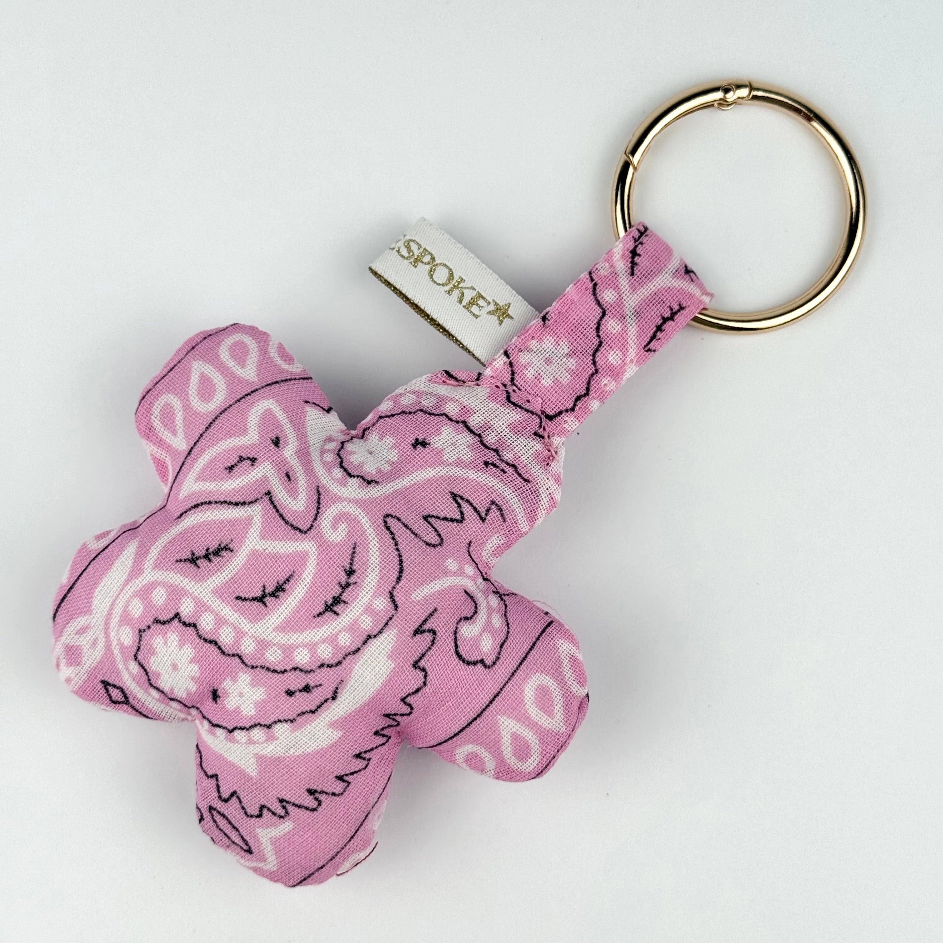 ‘PICKED FOR YOU’ PINK BOOM PUFFY BANDANA FLOWER BAG CHARM