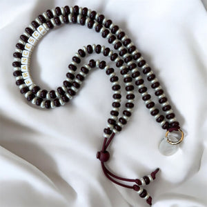 ‘BURGUNDY BERRY PEARLS’ ADJUSTABLE CROSSBODY PHONE STRAP