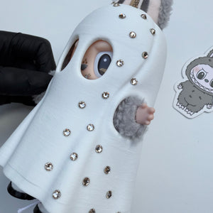‘SWAROVSKI GHOST’ SESAME BEAN BOOM BESPOKE LABUBU