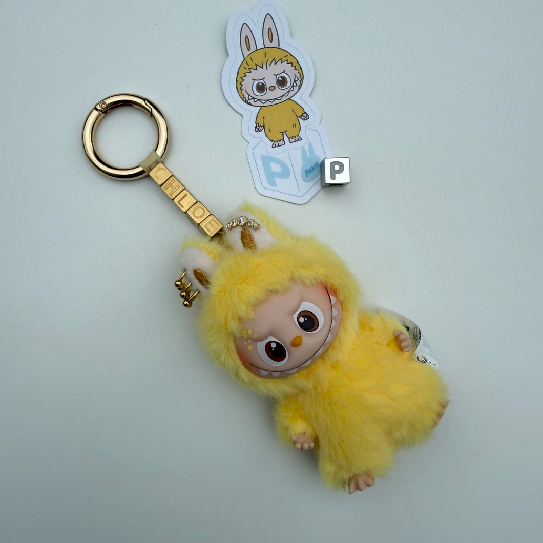 ‘CUSTOM TEXT’ ‘P’ PIN FOR LOVE (MINI) BOOM BESPOKE LABUBU