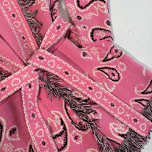Load image into Gallery viewer, ‘BUBBLEGUM’ BANDANA KNIT BELTED LONGLINE CARDIGAN
