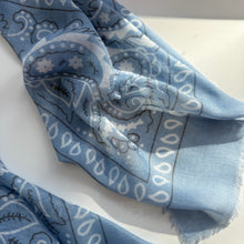 Load image into Gallery viewer, ‘BLUEBERRY’ BLUE THE MULTIWAY SQUARE BANDANA SCARF
