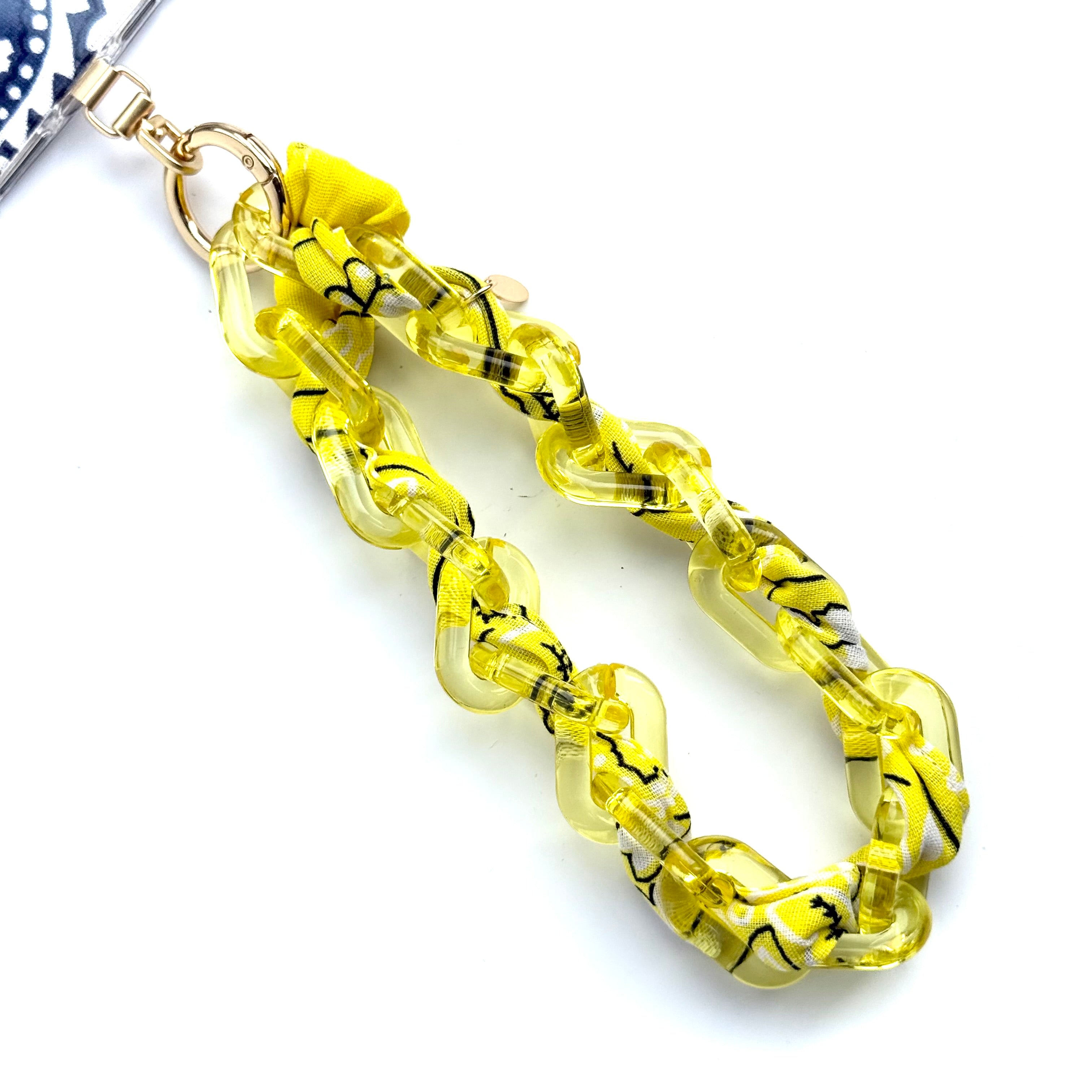 YELLOW BANDANA JELLY PHONE CHAIN