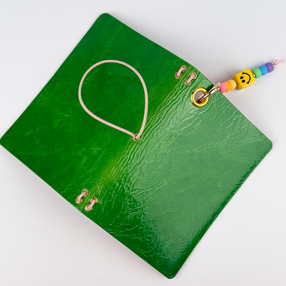 GREEN LEATHER BOOM BINDER POCKET SIZE JOURNAL COVER