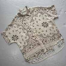 Load image into Gallery viewer, ‘COCONUT’ CREAM BANDANA SILK SHIRT CO-ORD
