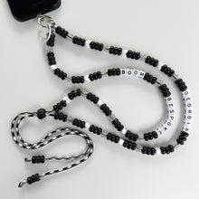Load image into Gallery viewer, ´BOOMONO’ BLACK &amp; WHITE ADJUSTABLE CROSSBODY PHONE STRAP
