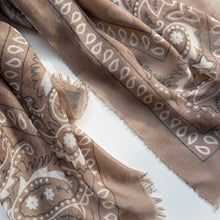 Load image into Gallery viewer, ‘TOFFEE’ TAN THE MULTIWAY SQUARE BANDANA SCARF
