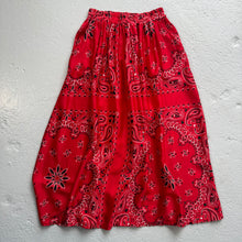 Load image into Gallery viewer, ‘CHERRY’ RED BANDANA SILK SKIRT CO-ORD
