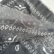 Load image into Gallery viewer, ‘COAL’ BLACK THE MULTIWAY SQUARE BANDANA SCARF
