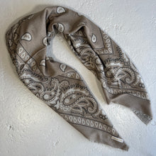 Load image into Gallery viewer, ‘TEA’ TAUPE FINE KNIT BANDANA SCARF
