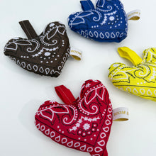 Load image into Gallery viewer, BOOM BANDANA PUFFY HEART KEYRING/BAG CHARM
