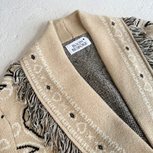 Load image into Gallery viewer, ‘SAND’ BANDANA KNIT BELTED LONGLINE CARDIGAN
