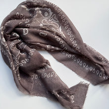 Load image into Gallery viewer, ‘COFFEE’ BROWN THE MULTIWAY SQUARE BANDANA SCARF
