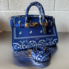 Load image into Gallery viewer, ‘PETROL’ SMALL BANDANA BAG BY BOOM BESPOKE
