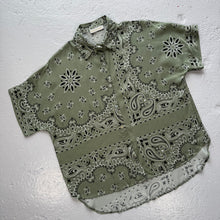 Load image into Gallery viewer, ‘CACTUS’ GREEN BANDANA SILK SHIRT CO-ORD
