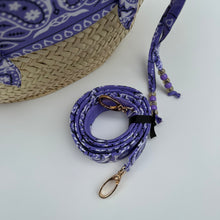 Load image into Gallery viewer, ‘SORBET’ LILAC BANDANA BASKET BAG BY BOOM BESPOKE

