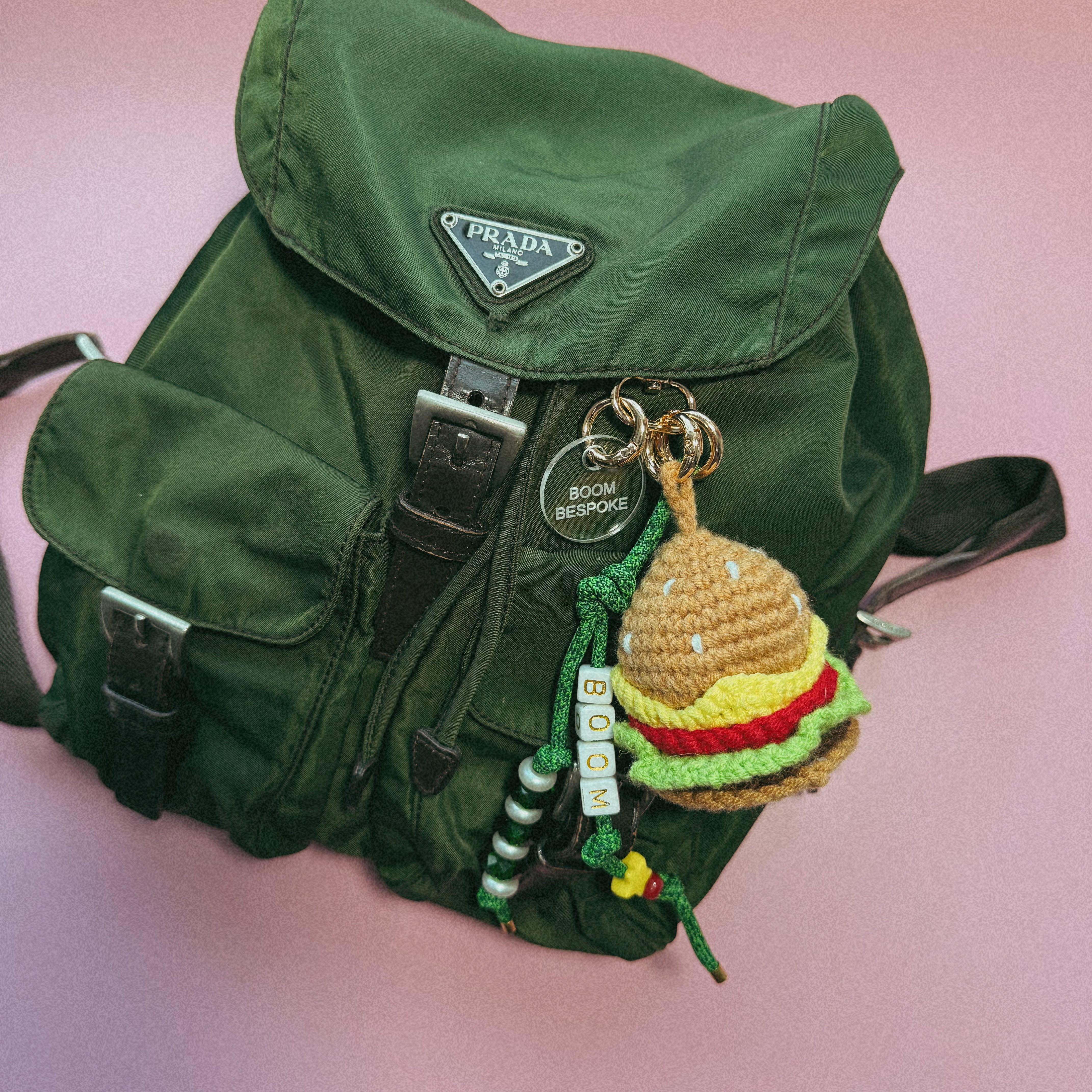 THE BURGER BOOM BESPOKE BAG CHARM