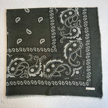 Load image into Gallery viewer, ‘OLIVE’ KHAKI GREEN FINE KNIT BANDANA SCARF
