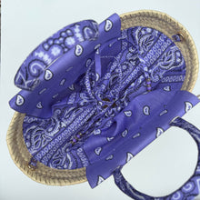 Load image into Gallery viewer, ‘SORBET’ LILAC BANDANA BASKET BAG BY BOOM BESPOKE
