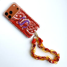 Load image into Gallery viewer, ORANGE BANDANA JELLY PHONE CHAIN
