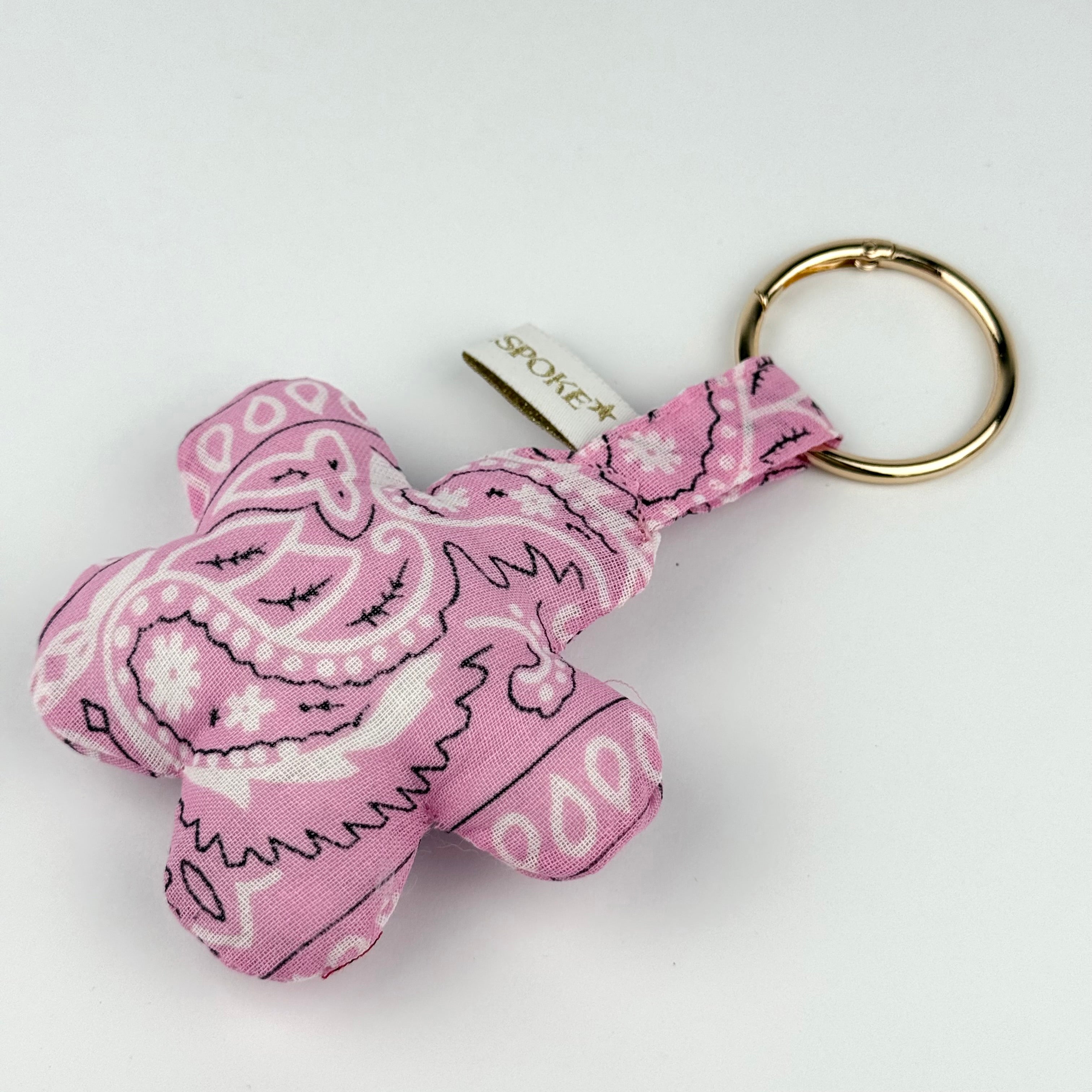 ‘PICKED FOR YOU’ PINK BOOM PUFFY BANDANA FLOWER BAG CHARM