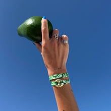 Load image into Gallery viewer, ‘BASIL’ GREEN BANDANA WRAP BRACELET BY BOOM BESPOKE
