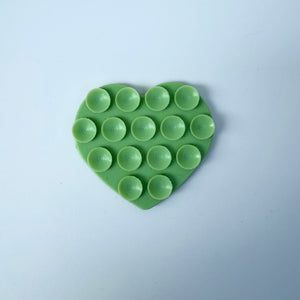 MATCHA GREEN HEART DOUBLE SIDED SUCTION PAD PHONE STICKER