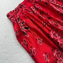 Load image into Gallery viewer, ‘CHERRY’ RED BANDANA SILK SKIRT CO-ORD
