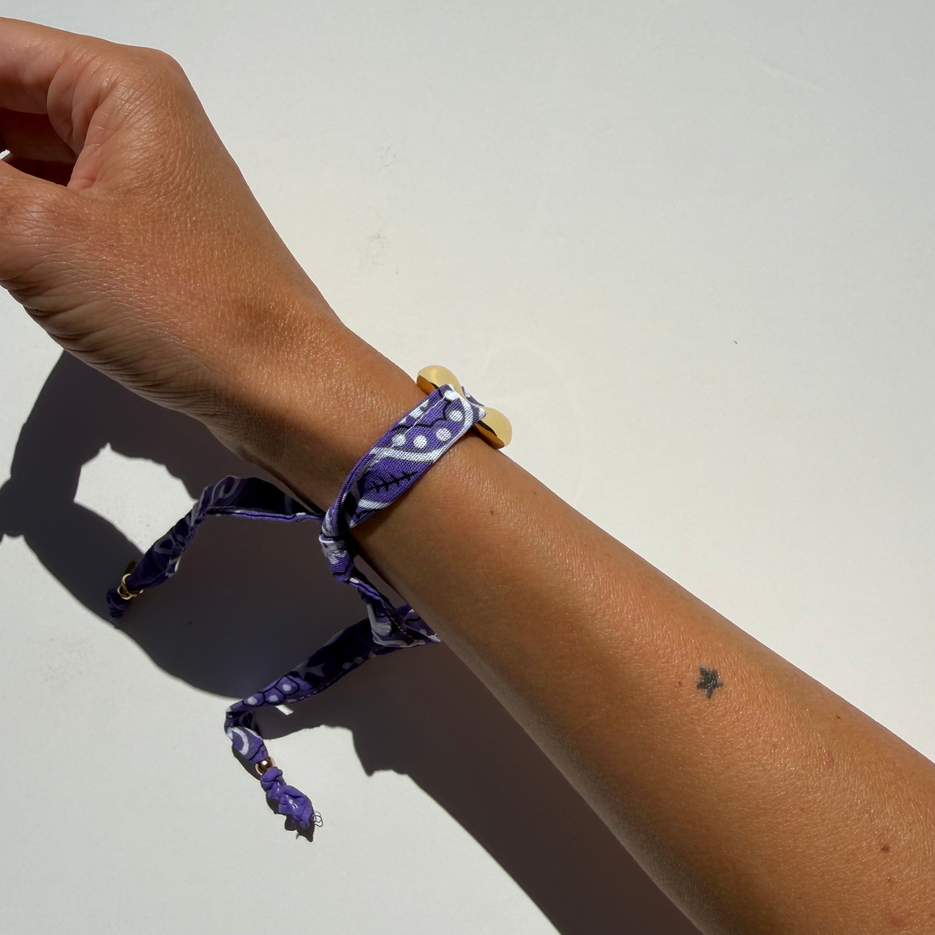 ‘FIG’ LILAC BANDANA WRAP BRACELET BY BOOM BESPOKE