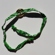 Load image into Gallery viewer, ‘BASIL’ GREEN BANDANA WRAP BRACELET BY BOOM BESPOKE

