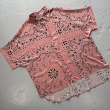 Load image into Gallery viewer, ‘ROSÉ’ PINK BANDANA SILK SHIRT CO-ORD
