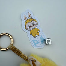 Load image into Gallery viewer, ‘CUSTOM TEXT’ ‘P’ PIN FOR LOVE (MINI) BOOM BESPOKE LABUBU
