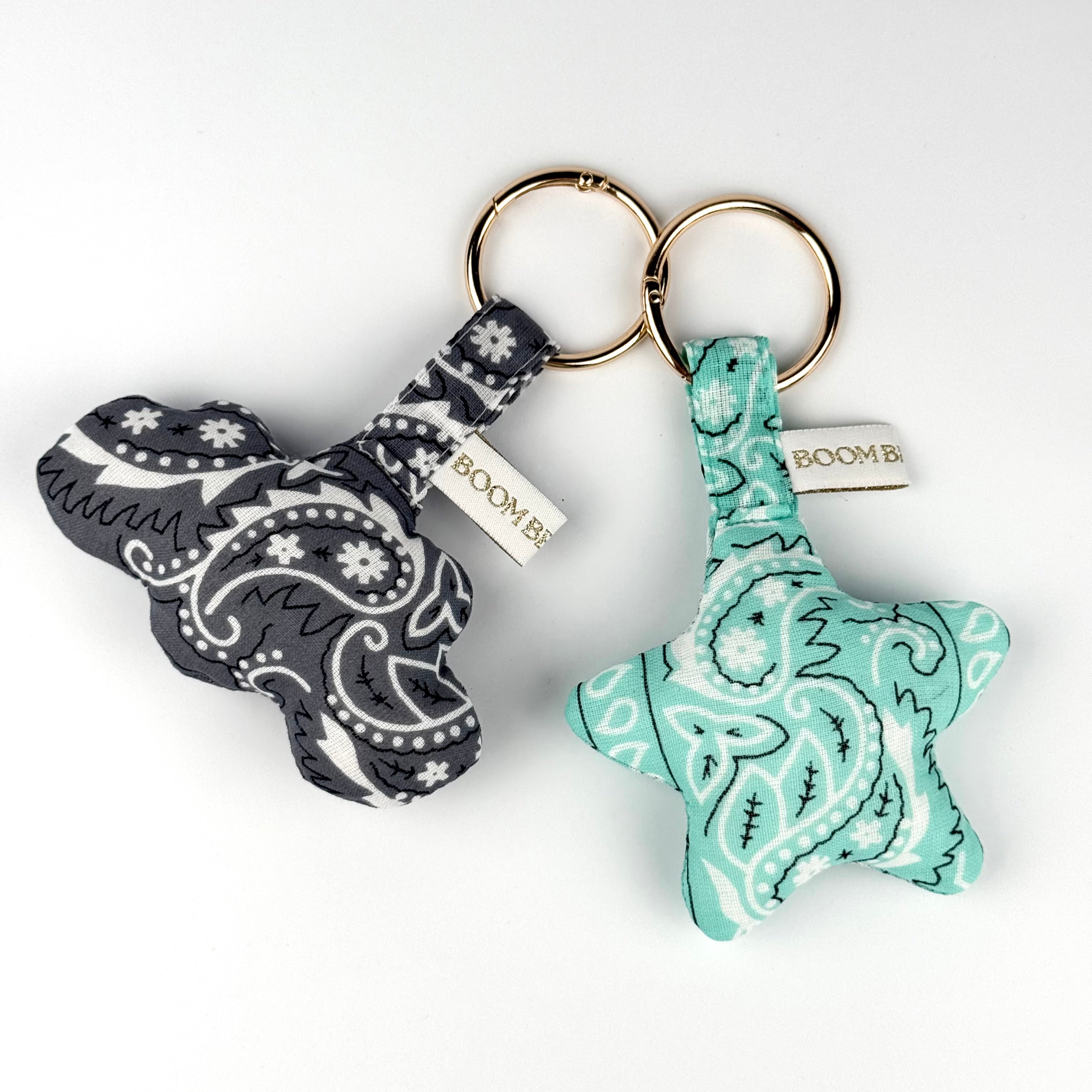 ‘HEAD IN THE CLOUDS’ GREY BOOM PUFFY BANDANA CLOUD BAG CHARM