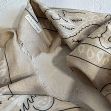Load image into Gallery viewer, ‘OAT’ CREAM FINE KNIT BANDANA SCARF
