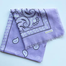 Load image into Gallery viewer, ‘LAVENDER’ LILAC FINE KNIT BANDANA LARGE SCARF
