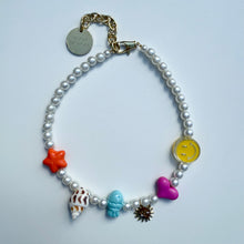 Load image into Gallery viewer, ´SUNNY SMILES’ FAUX PEARL CHARM NECKLACE BY BOOM BESPOKE
