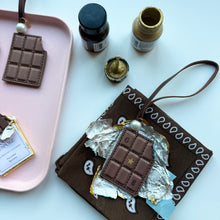 Load image into Gallery viewer, ‘BOOM BAR’ LEATHER CHOCOLATE BAR BAG CHARM BY BOOM BESPOKE
