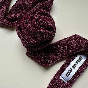 DUSTY PINK GLITTER ROSE CHOKER BY BOOM BESPOKE