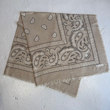 Load image into Gallery viewer, ‘OAT’ CREAM FINE KNIT BANDANA SCARF
