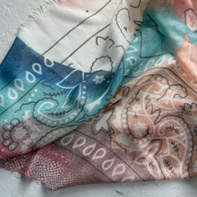 Load image into Gallery viewer, ‘WATER COLOUR’ THE LARGER MULTIWAY SQUARE BANDANA SCARF
