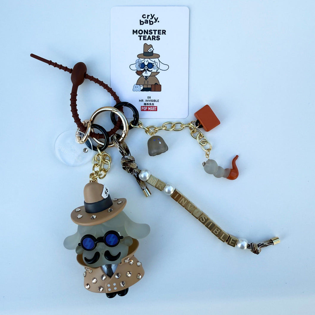 ´MR.INVISIBLE’ SWAROVSKI CRYSTAL CRYBABY MONSTER TEARS BOOM BESPOKE CRYBABY