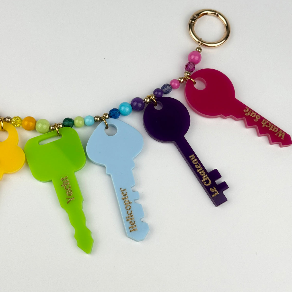 ‘KEYS TO THE GOOD LIFE’ BOOMBOW BEADED KEY BAG CHARM