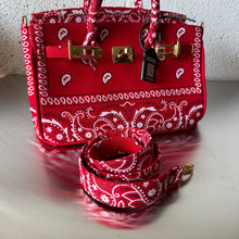Load image into Gallery viewer, ‘CHERRY’ SMALL BANDANA BAG BY BOOM BESPOKE
