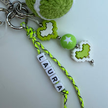 Load image into Gallery viewer, ‘TENNIS’ CROCHET &amp; BEADED BAG CHARM BY BOOM BESPOKE
