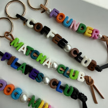 Load image into Gallery viewer, CHUNKY LEATHER BEADED BAG CHARM BY BOOM BESPOKE

