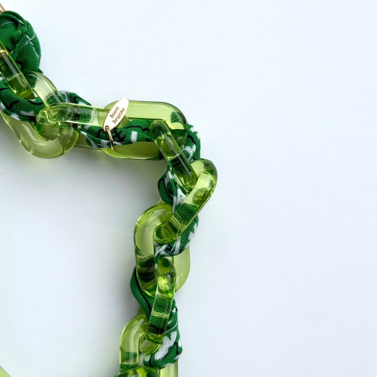 GREEN BANDANA JELLY PHONE CHAIN